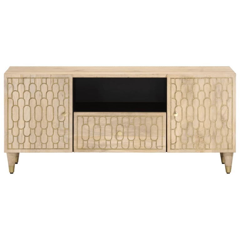 Tv-meubel 105x33x46cm massief mangohout