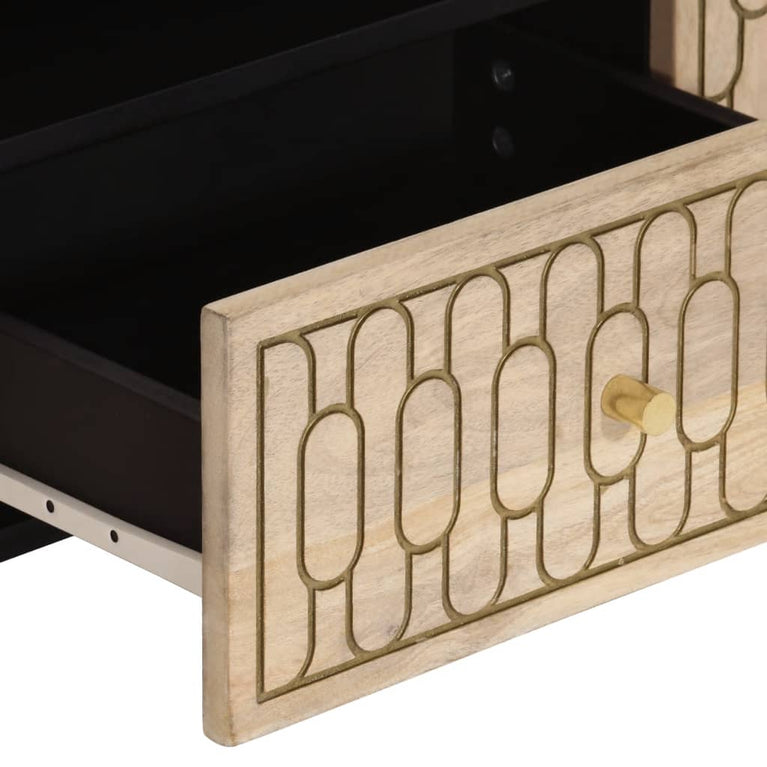 Tv-meubel 105x33x46cm massief mangohout