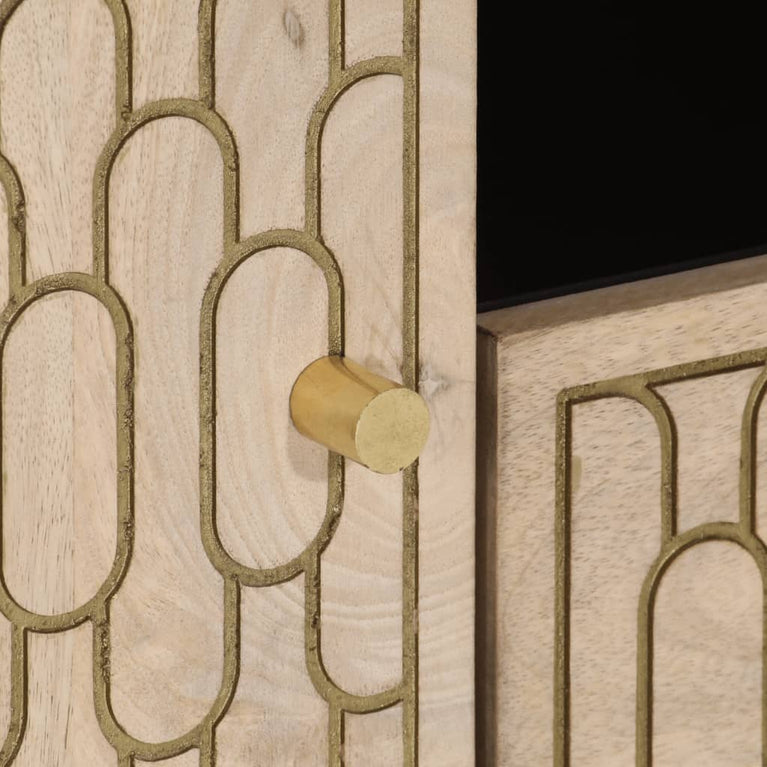 Tv-meubel 105x33x46cm massief mangohout