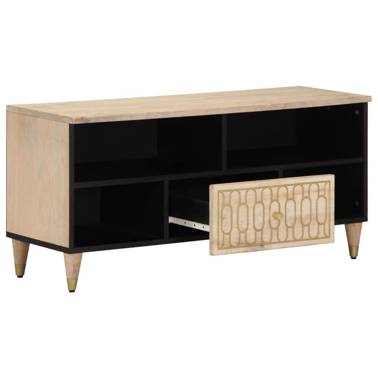 Tv-meubel 100x33x46 cm massief mangohout