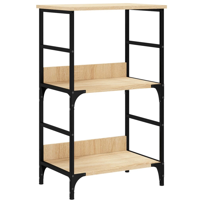Boekenrek 50x33x82 cm bewerkt hout sonoma eikenkleurig