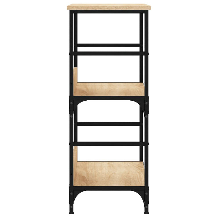 Boekenrek 50x33x82 cm bewerkt hout sonoma eikenkleurig