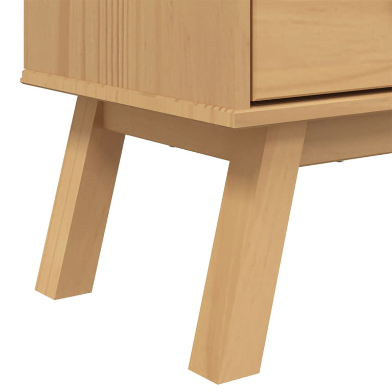 Boekenkast 4-laags OLDEN massief grenenhout bruin