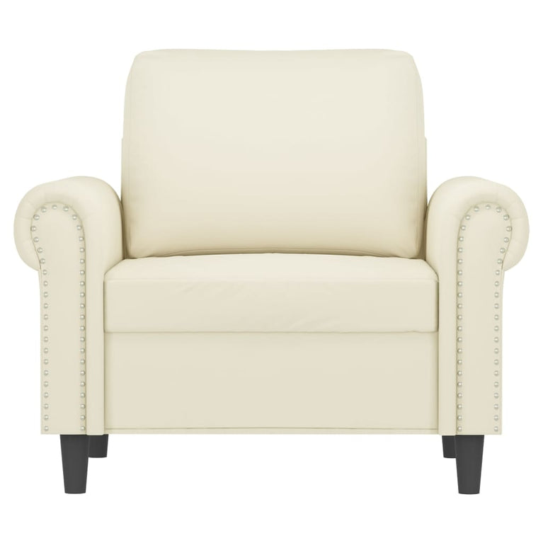 Fauteuil 60 cm fluweel crèmekleurig