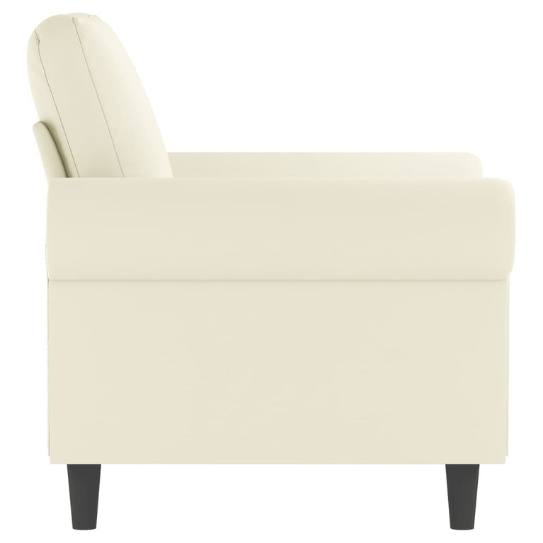 Fauteuil 60 cm fluweel crèmekleurig