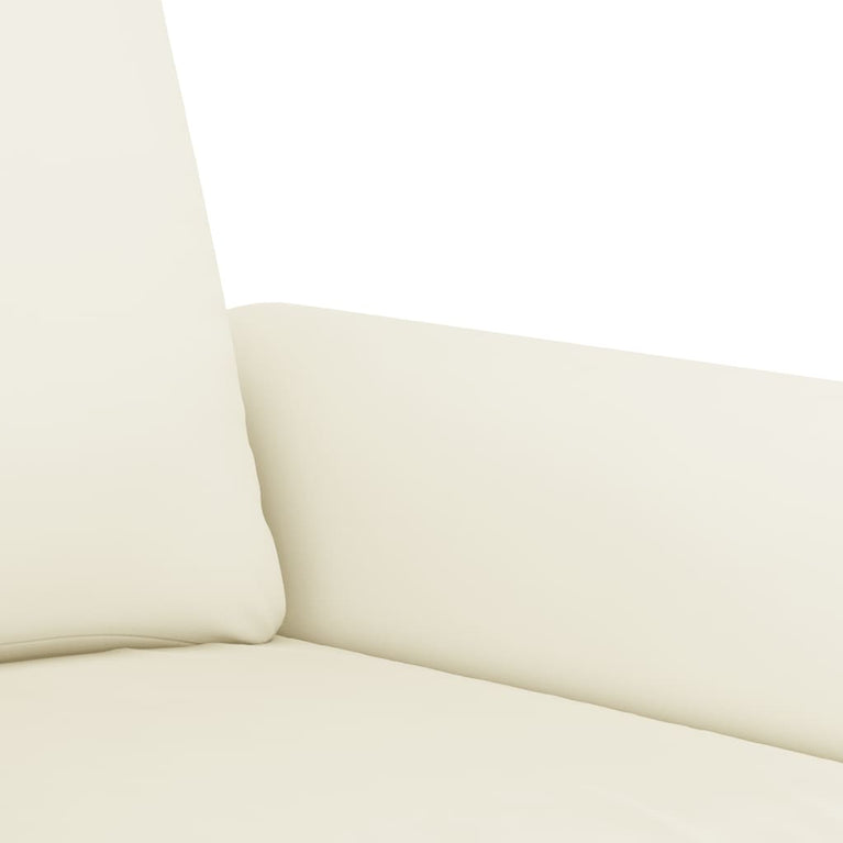 Tweezitsbank 120 cm fluweel crèmekleurig