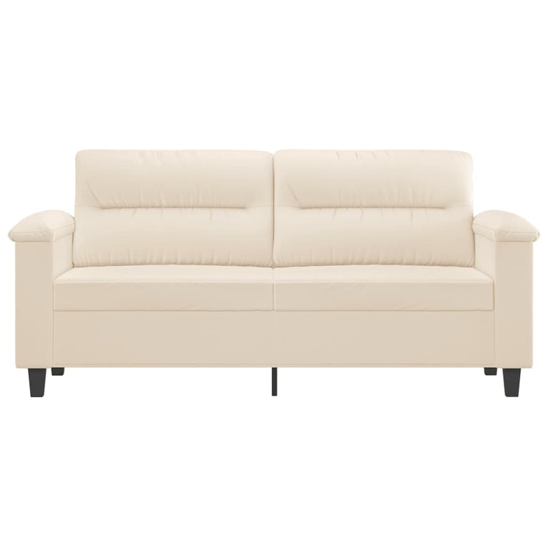 Tweezitsbank 140 cm microvezelstof beige