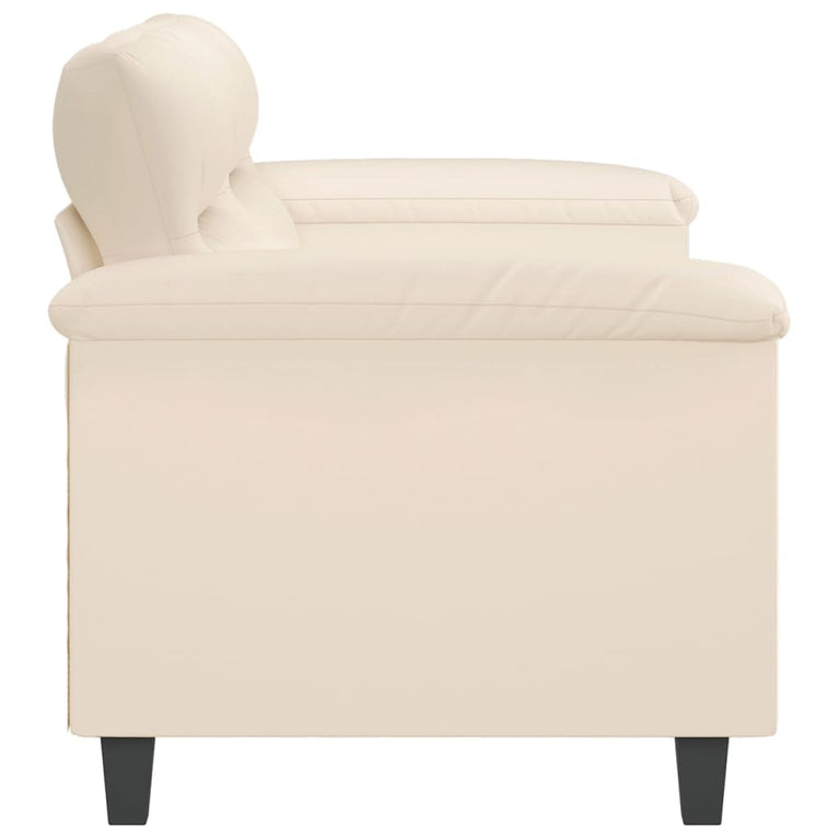 Tweezitsbank 140 cm microvezelstof beige