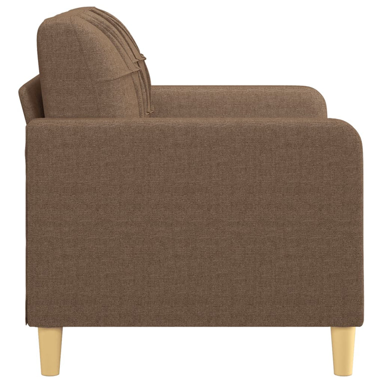 Tweezitsbank 120 cm stof bruin