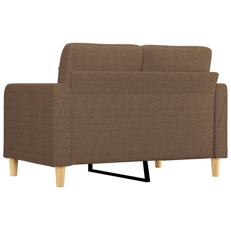 Tweezitsbank 120 cm stof bruin