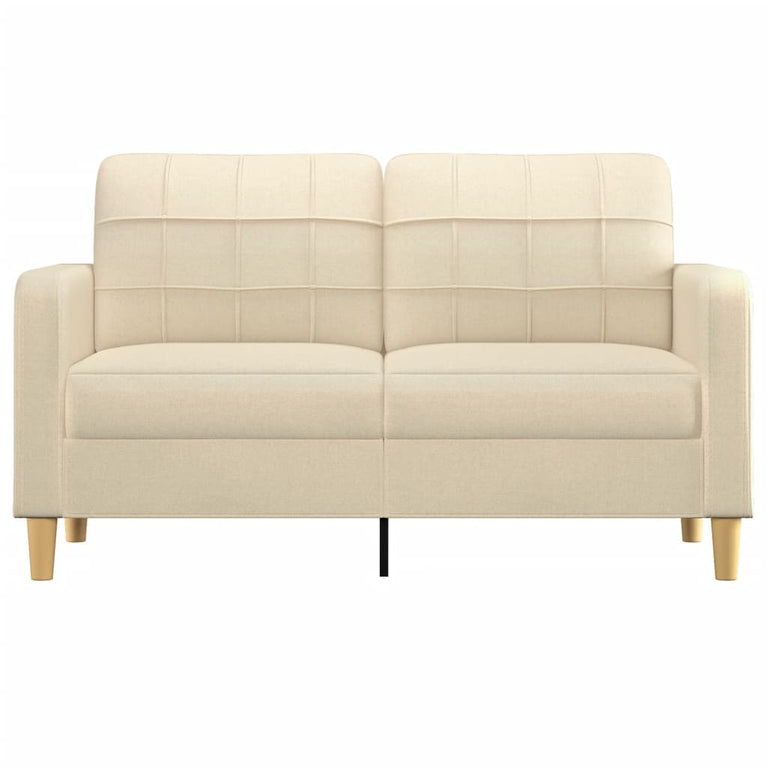 Tweezitsbank 140 cm stof crèmekleurig