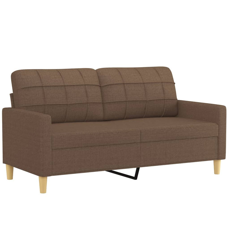 Tweezitsbank 140 cm stof bruin