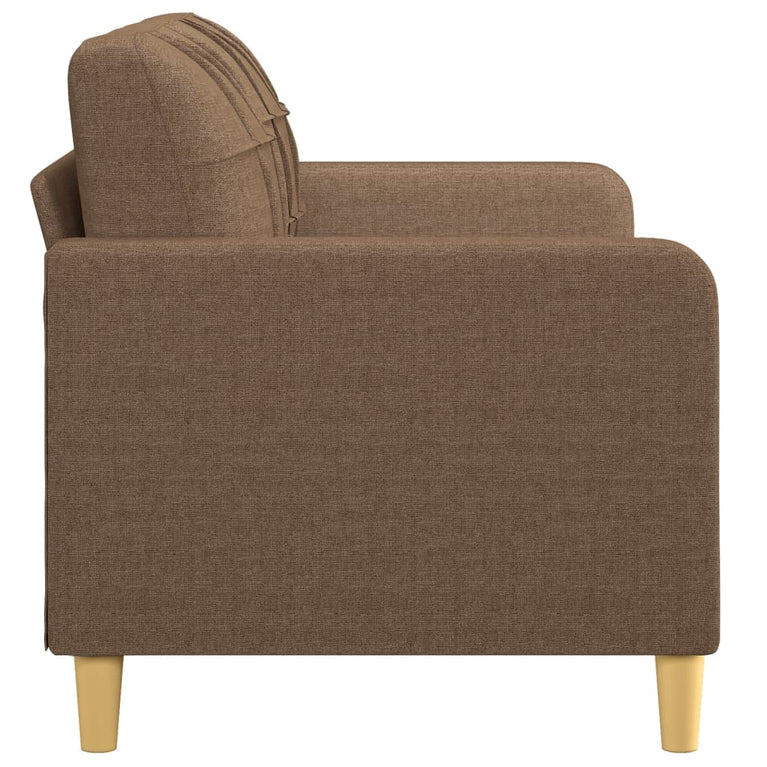 Tweezitsbank 140 cm stof bruin