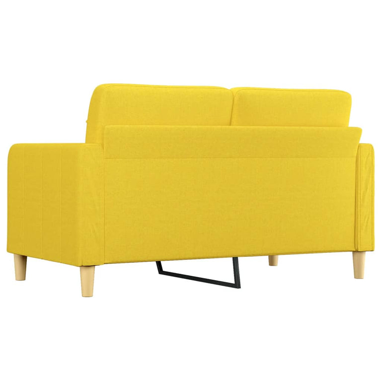 Tweezitsbank 140 cm stof lichtgeel