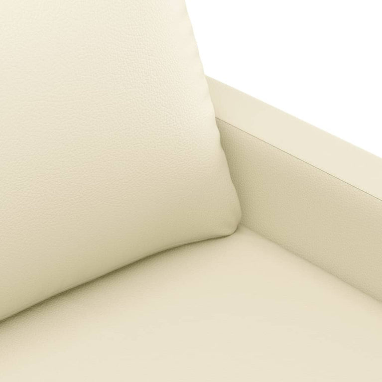Tweezitsbank 120 cm kunstleer crèmekleurig