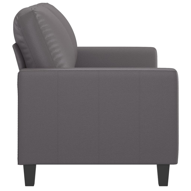 Tweezitsbank 120 cm kunstleer grijs