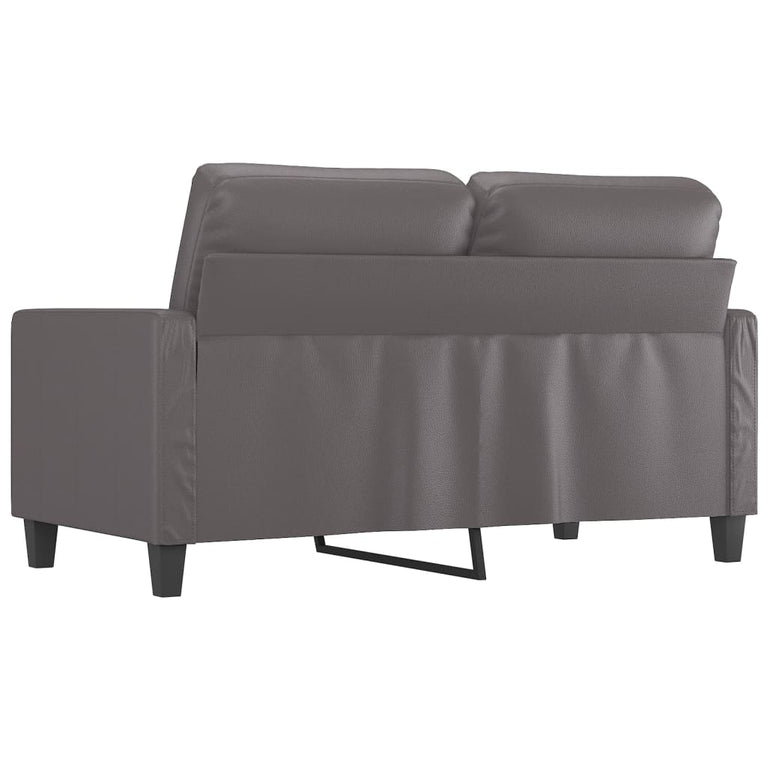 Tweezitsbank 120 cm kunstleer grijs