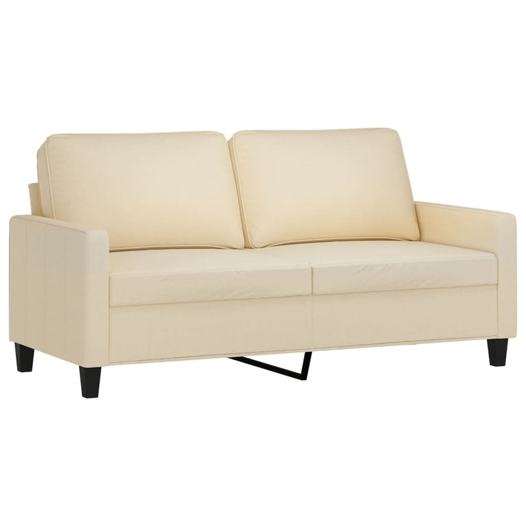 Tweezitsbank 140 cm stof crèmekleurig