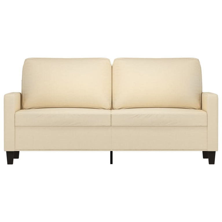 Tweezitsbank 140 cm stof crèmekleurig