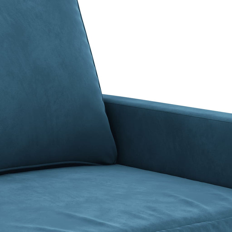Fauteuil 60 cm fluweel blauw