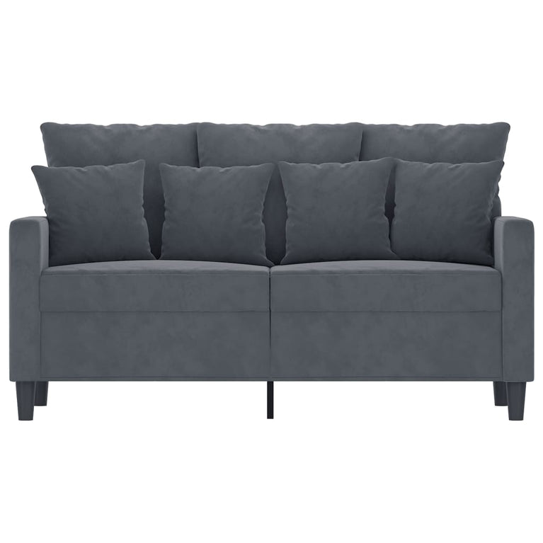Tweezitsbank 120 cm fluweel donkergrijs