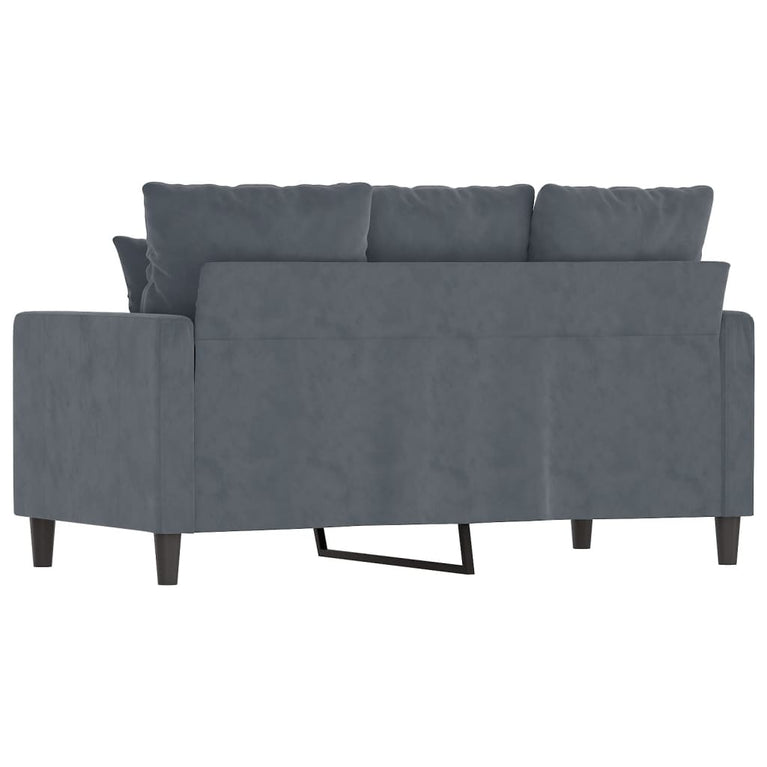 Tweezitsbank 120 cm fluweel donkergrijs