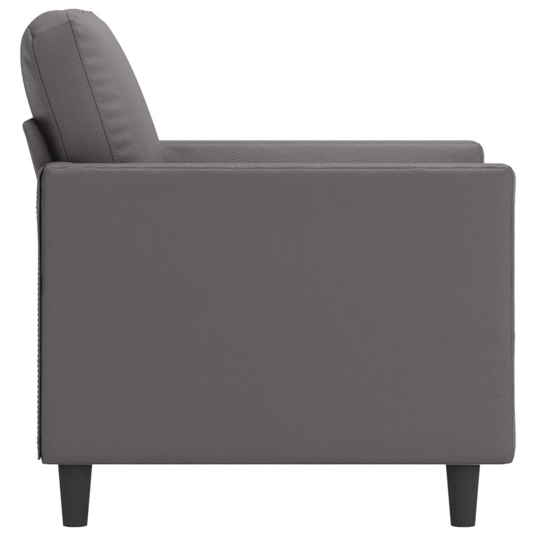 Fauteuil 60 cm kunstleer grijs