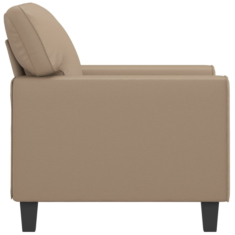 Fauteuil 60 cm kunstleer cappuccinokleurig