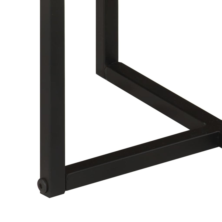 Salontafel 55x55x45 cm massief acaciahout en ijzer