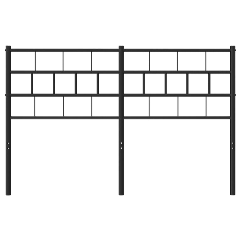 Hoofdbord 135 cm metaal zwart