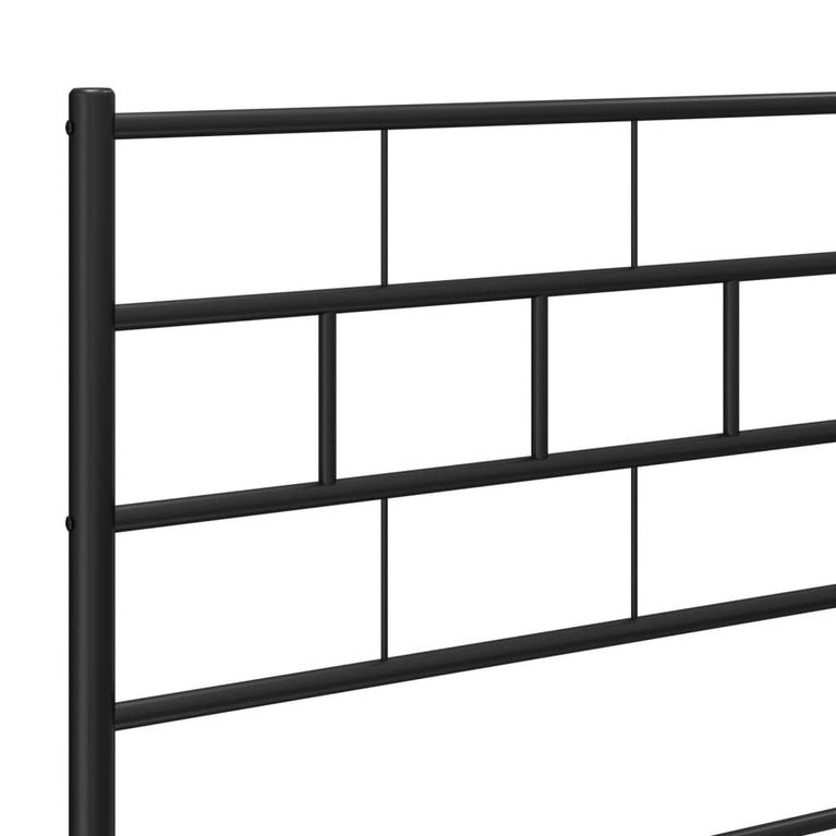 Hoofdbord 135 cm metaal zwart