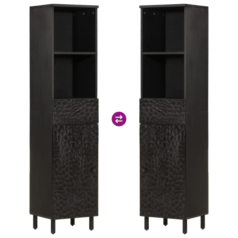 3-delige Badkamermeubelset massief mangohout