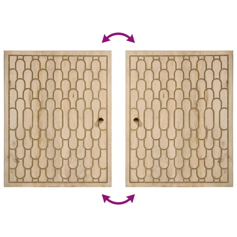 4-delige Badkamermeubelset massief mangohout