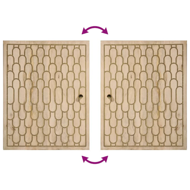 5-delige Badkamermeubelset massief mangohout