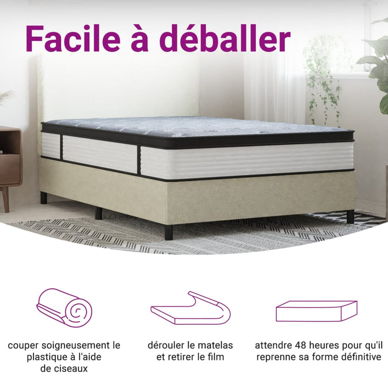 Pocketveringmatras middelhard-plus 140x200 cm