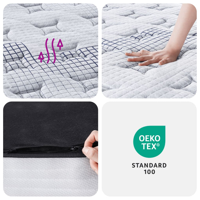 Pocketveringmatras middelhard-plus 200x200 cm