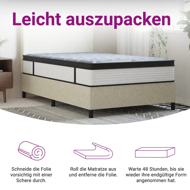 Pocketveringmatras middelhard-plus 120x200 cm