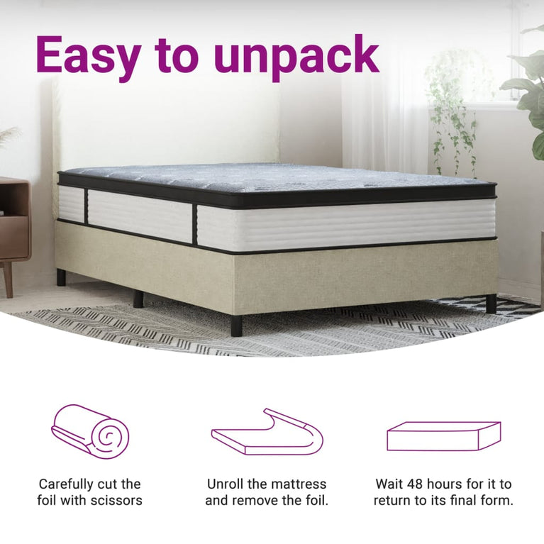 Pocketveringmatras middelhard-plus 140x190 cm