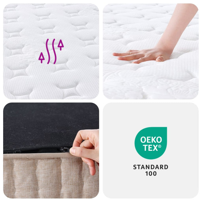 Pocketveringmatras middelhard-plus 90x200 cm