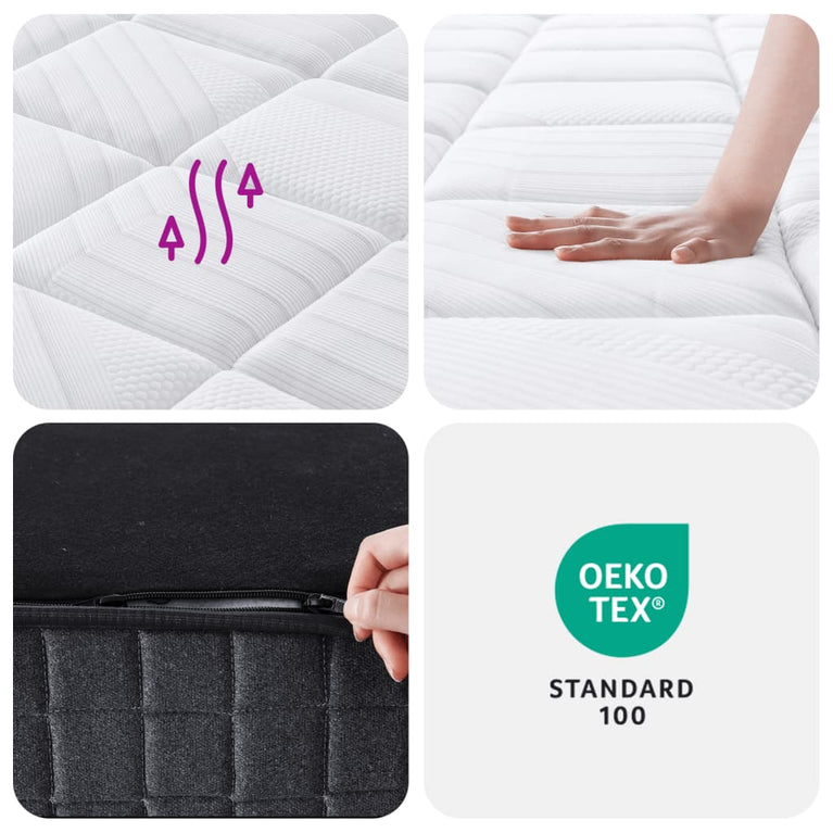 Pocketveringmatras middelhard-hard 90x200 cm