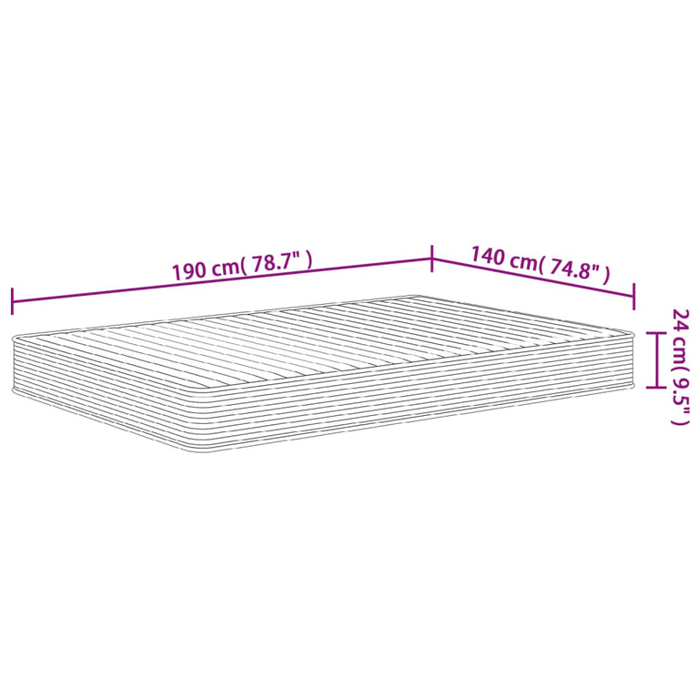 Schuimmatras middelzacht 140x190 cm