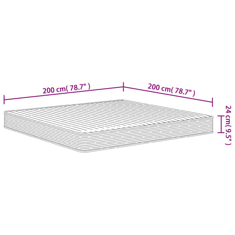 Schuimmatras middelzacht 200x200 cm