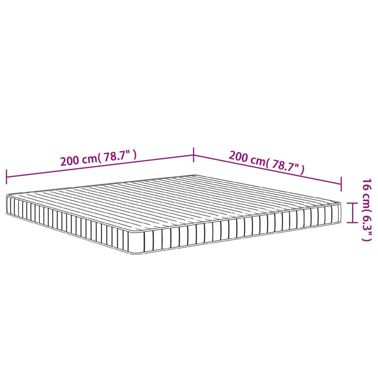 Schuimmatras middelzacht 200x200 cm