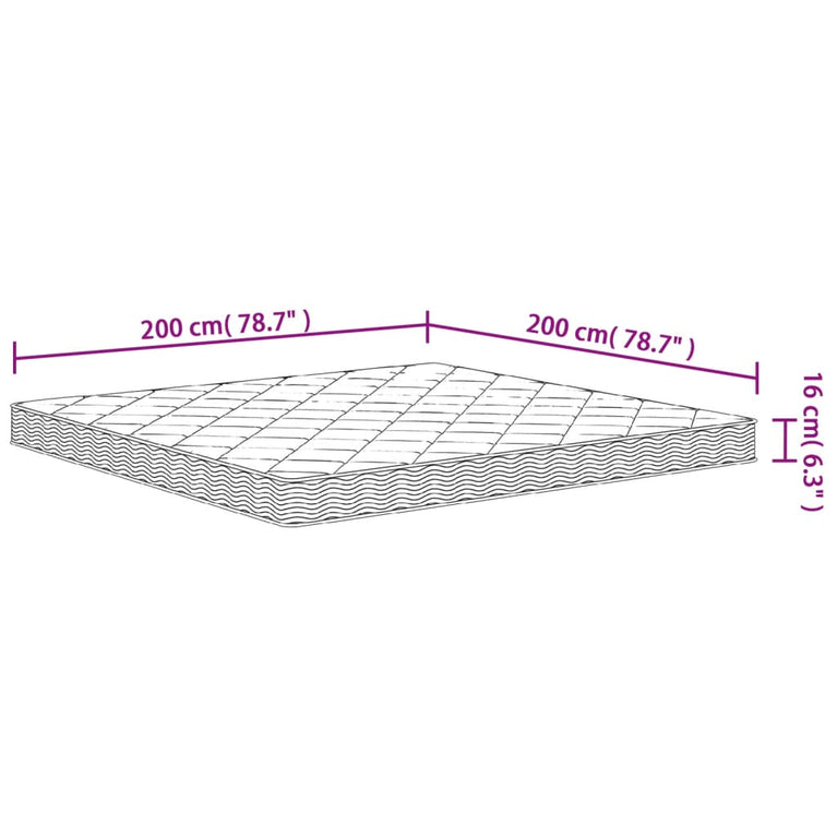 Schuimmatras middelzacht 200x200 cm