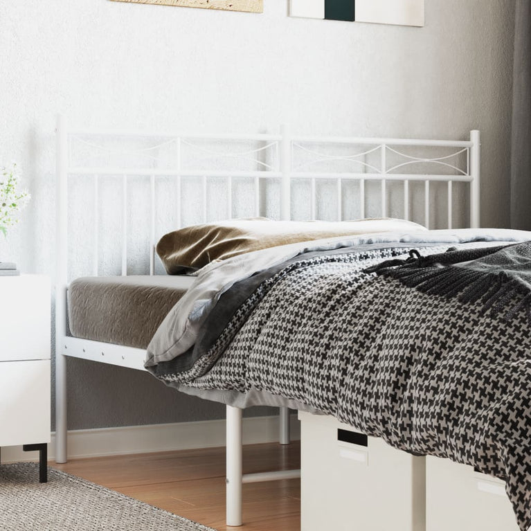 Hoofdbord 135 cm metaal wit