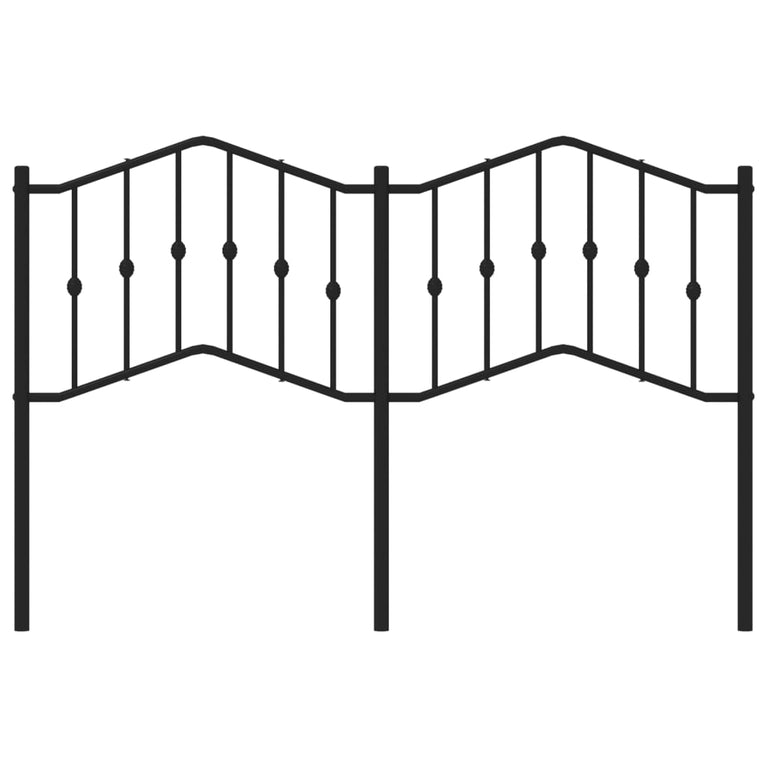 Hoofdbord 140 cm metaal zwart