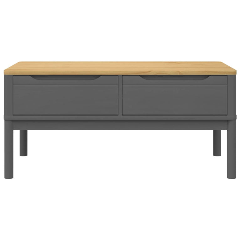 Salontafel FLORO 99x55,5x45 cm massief grenenhout grijs