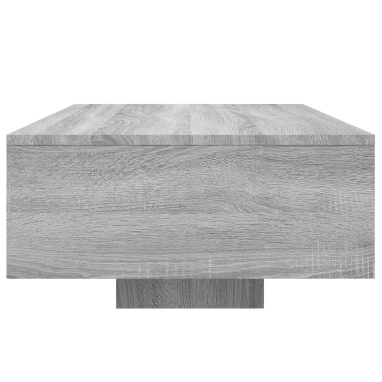 Salontafel met LED-verlichting 85x55x31 cm grijs sonoma eiken