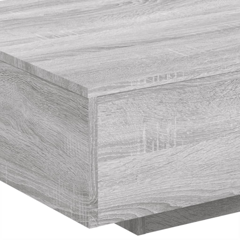 Salontafel met LED-verlichting 85x55x31 cm grijs sonoma eiken