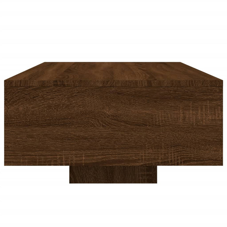 Salontafel met LED-verlichting 85x55x31 cm bruin eikenkleur